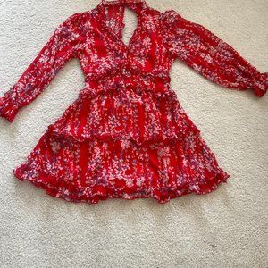 Open-Back Flowy Floral Dress